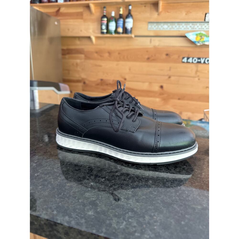 Stafford Cooper Boys Cap Closed Toe Oxford Shoes Black Size 4M